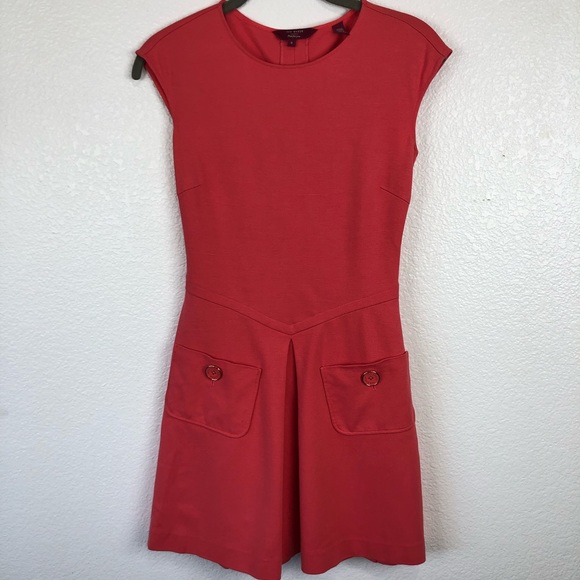Ted Baker London Coral Harmia Pocket Jersey Dress - Picture 3 of 13